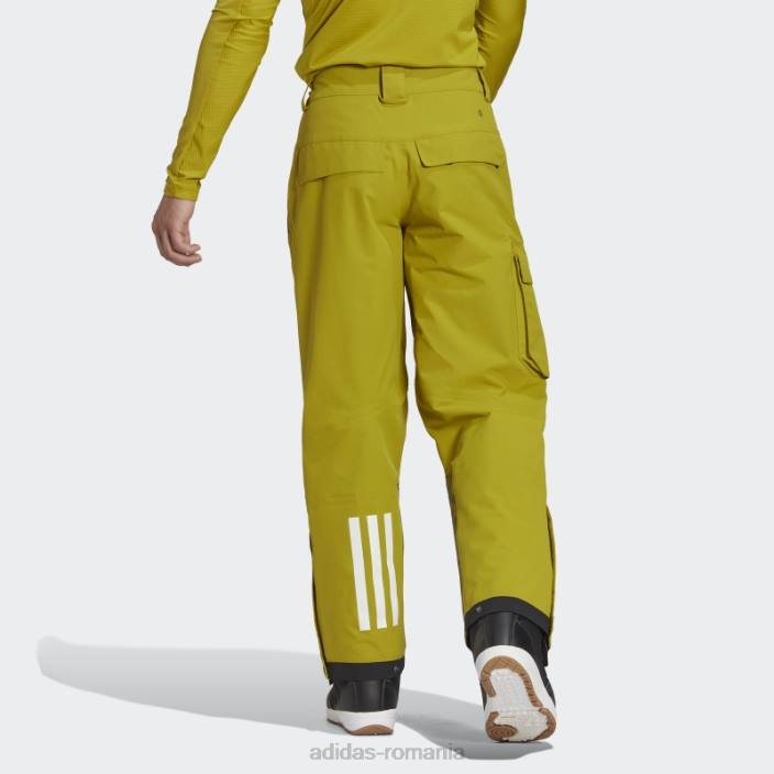 Adidas Pantaloni de trening de zăpadă de nailon post-consum terrex cu 3 straturi olive unisex măsline 2JBN14221