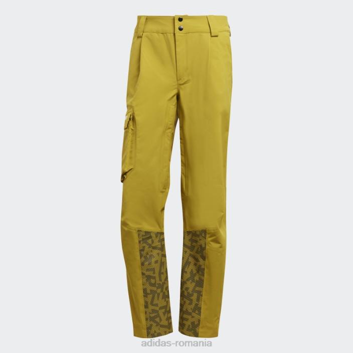 Adidas Pantaloni de trening de zăpadă de nailon post-consum terrex cu 3 straturi olive unisex măsline 2JBN14221