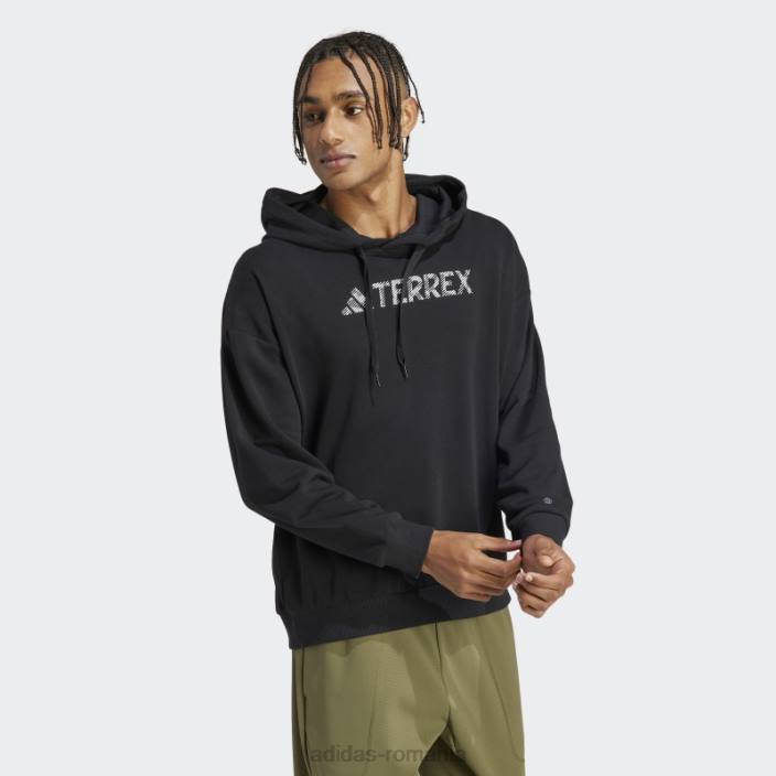 Adidas hanorac terrex cu logo mare (gen neutru) negru unisex negru 2JBN13766