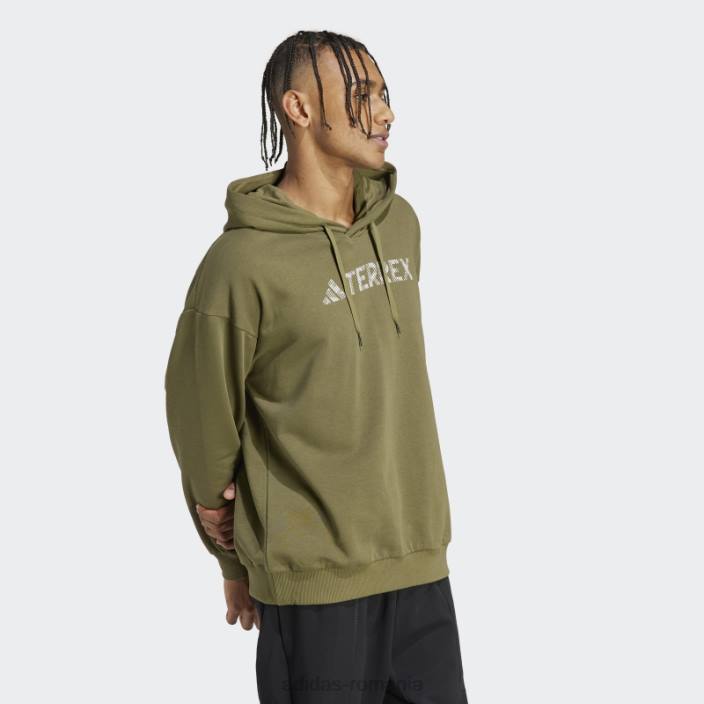 Adidas hanorac terrex cu logo mare (gen neutru) olive unisex măsline 2JBN5984