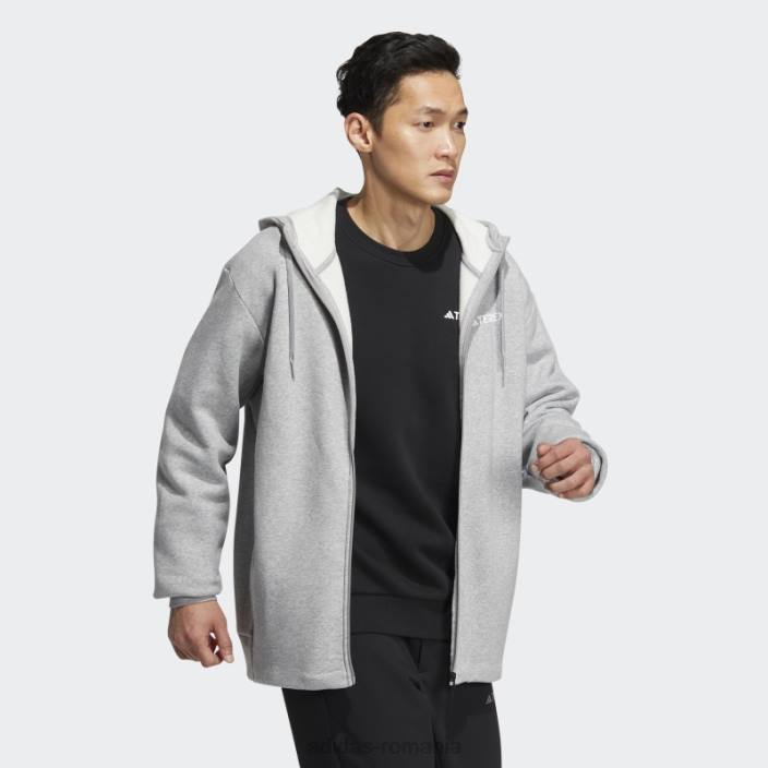 Adidas jachetă din tricot gri mediu (neutru de gen) adidas unisex gri mediu 2JBN13755