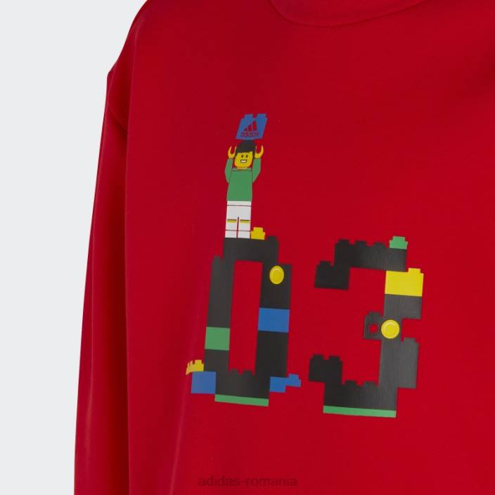 Adidas Set hanorac și pantaloni roșu x clasic Lego Crew unisex rosu albastru 2JBN11802