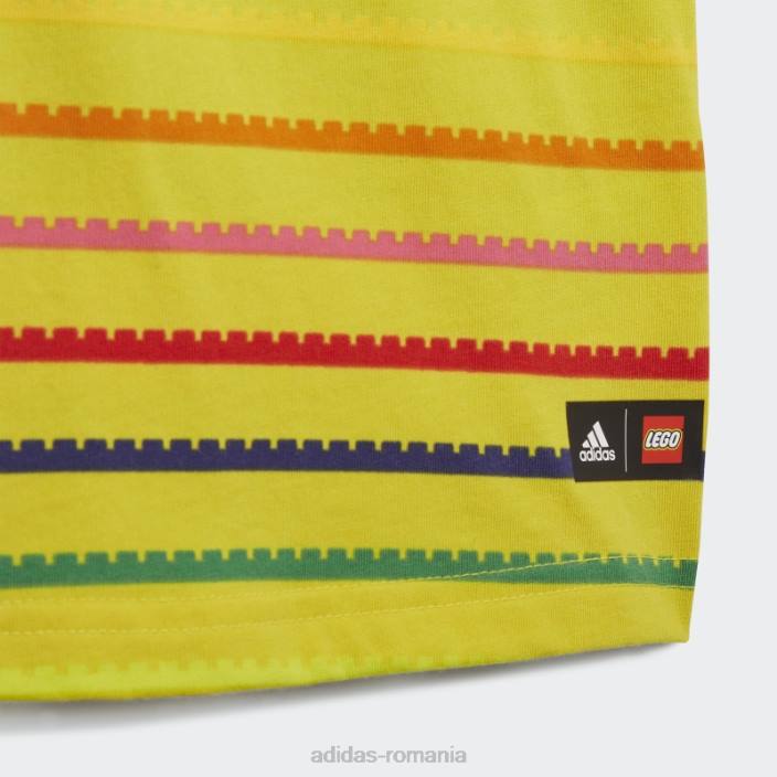 Adidas Tricou galben x clasic Lego și pantaloni 3/4 la modă unisex galben rosu 2JBN18968