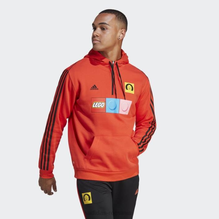 Adidas bold orange x lego tiro sweat hanorac fashion unisex portocaliu îndrăzneț 2JBN6034