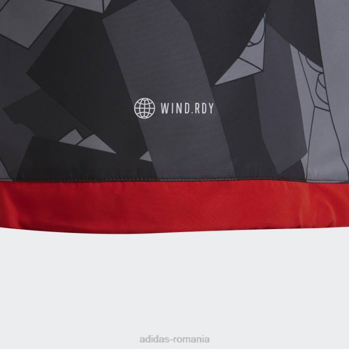 Adidas cască de vânt gri fashion x clasic lego cu jumătate de fermoar unisex gri/carbon/negru 2JBN18890