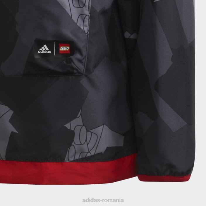 Adidas cască de vânt gri fashion x clasic lego cu jumătate de fermoar unisex gri/carbon/negru 2JBN18890
