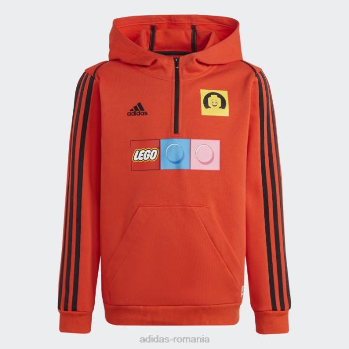 Adidas hanorac îndrăzneț portocaliu x lego modă unisex portocaliu îndrăzneț 2JBN18621