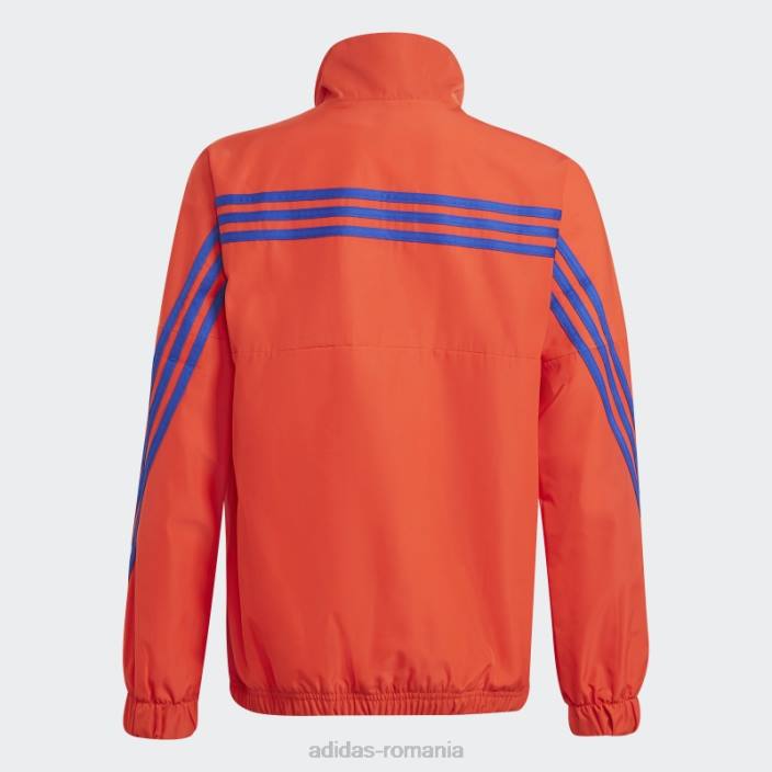 Adidas jacket de vânt cu jumătate de fermoar x clasic, roșu fierbinte unisex Roșu / galben 2JBN18846
