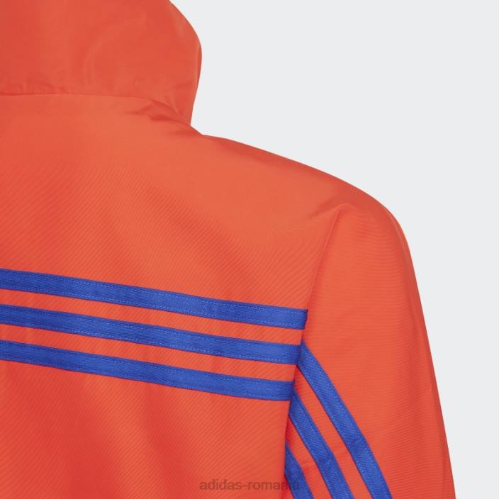 Adidas jacket de vânt cu jumătate de fermoar x clasic, roșu fierbinte unisex Roșu / galben 2JBN18846