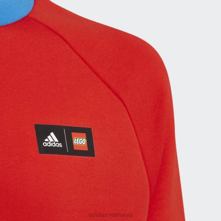 Adidas roșu fashion x lego tech pack pulover echipaj unisex roșu/albastru/alb 2JBN12000