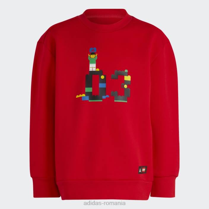 Adidas roșu x clasic lego echipaj hanorac și pantaloni la modă unisex rosu albastru 2JBN18384