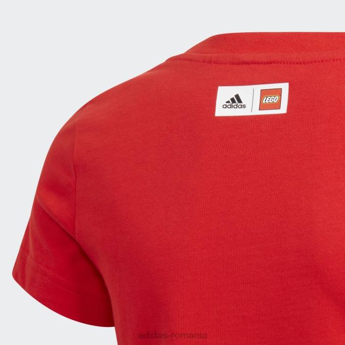 Adidas roșu x clasic lego tricou grafic modă unisex roșu 2JBN19282