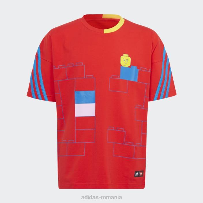 Adidas roșu x moda tricou lego clasic unisex roșu/albastru șoc 2JBN18727
