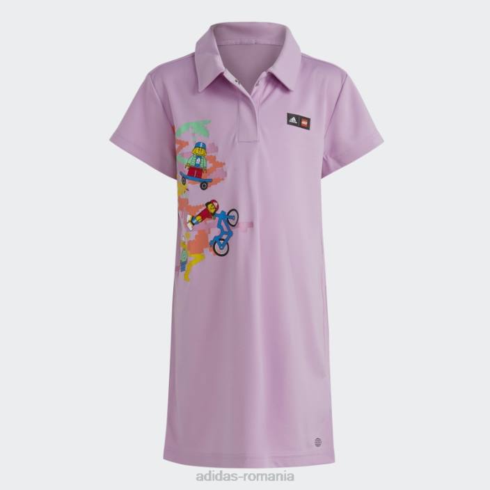 Adidas rochie polo x lego play liliac fierbinte unisex liliac/galben 2JBN18800