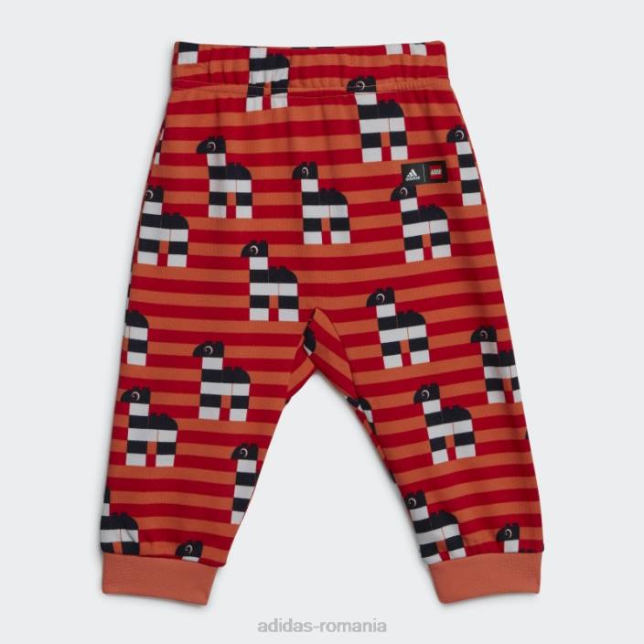 Adidas set de tricou și pantaloni scurți alb x lego play la modă unisex alb 2JBN11680