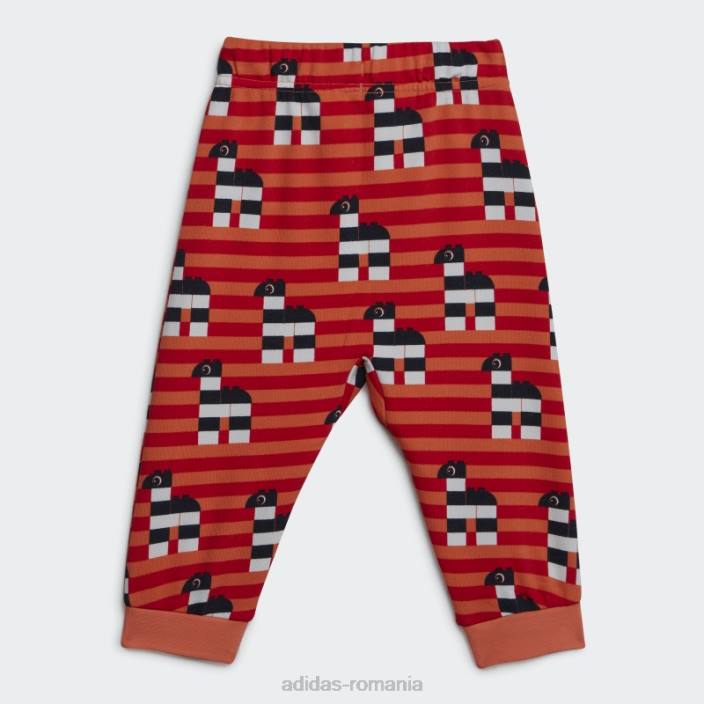 Adidas set de tricou și pantaloni scurți alb x lego play la modă unisex alb 2JBN11680