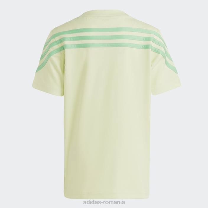 Adidas set de tricou și pantaloni scurți halo x lego play unisex halou/strălucire verde 2JBN18801