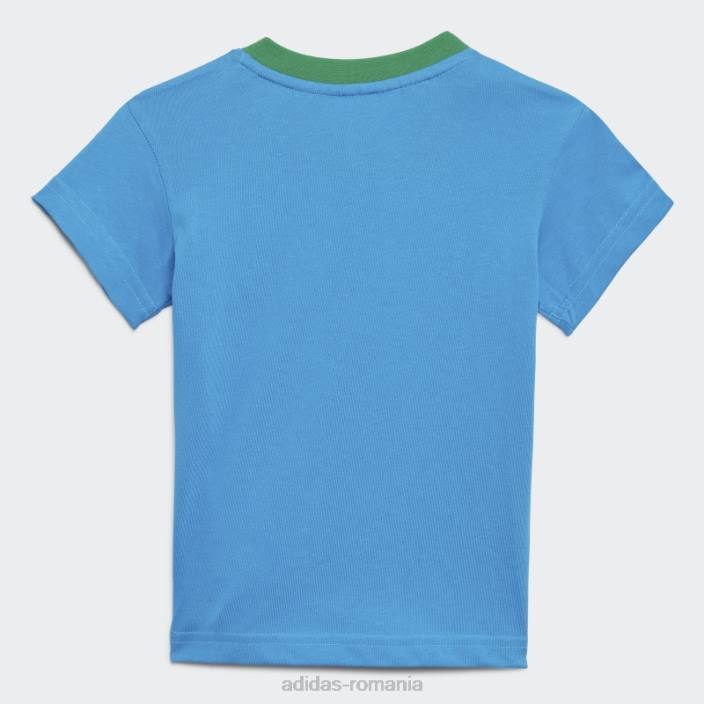 Adidas set de tricou și pantaloni scurți lego verde x clasic la modă unisex verde 2JBN18867
