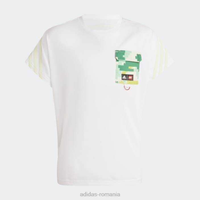 Adidas tricou alb x lego play fierbinte unisex alb negru 2JBN18807