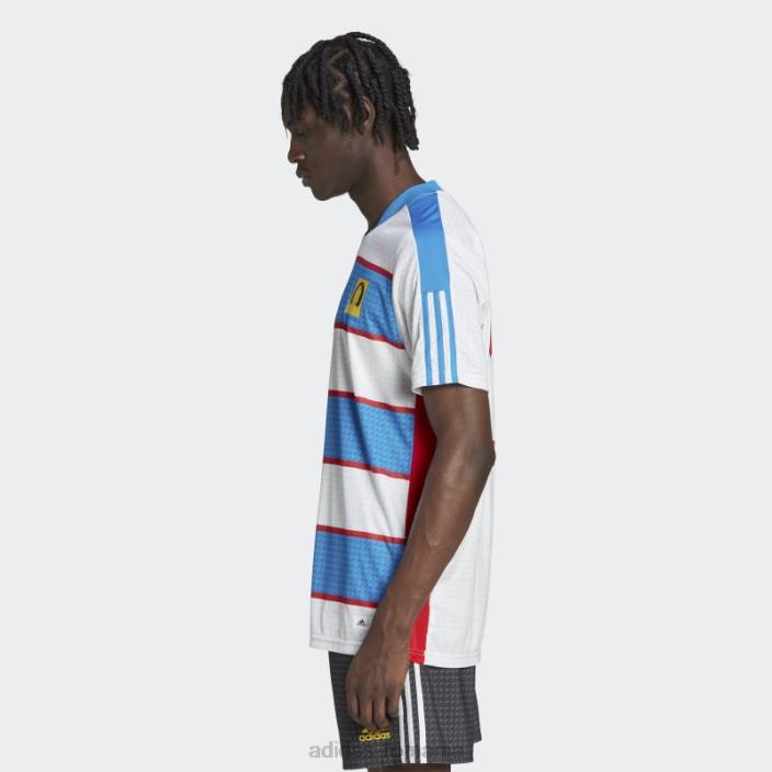 Adidas tricou de acasă tiro x lego de modă albastru unisex albastru/alb/galben 2JBN7310