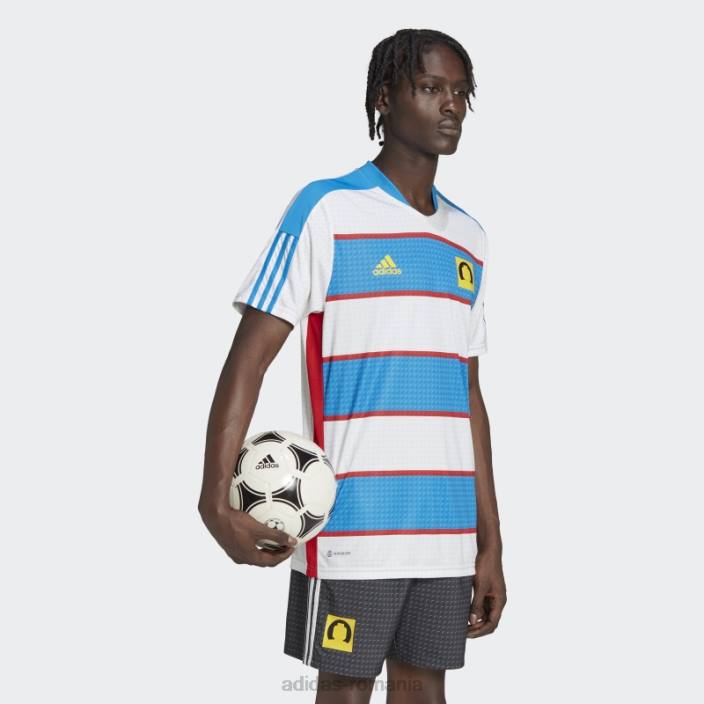 Adidas tricou de acasă tiro x lego de modă albastru unisex albastru/alb/galben 2JBN7310