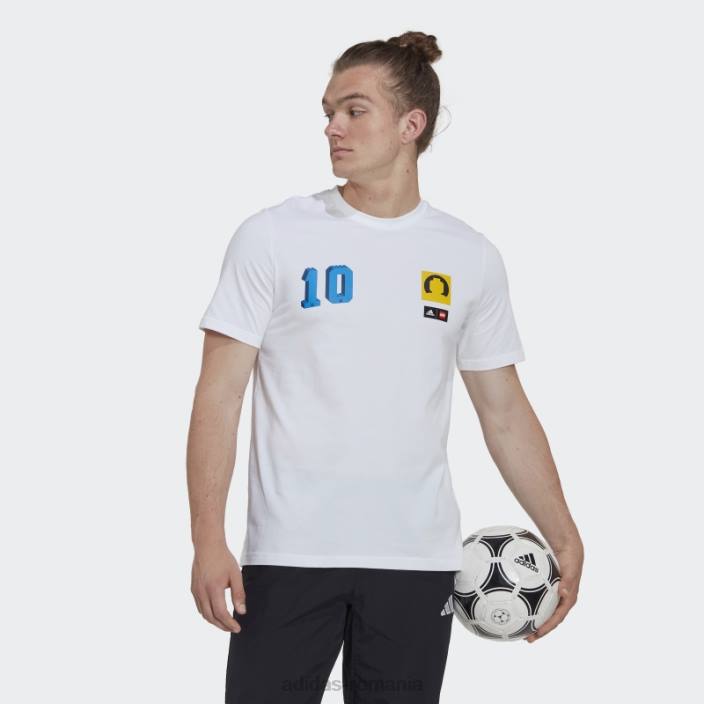 Adidas tricou grafic alb x lego fotbal de modă unisex alb 2JBN7323
