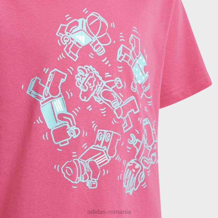 Adidas tricou grafic real magenta x lego fierbinte unisex magenta real 2JBN18970