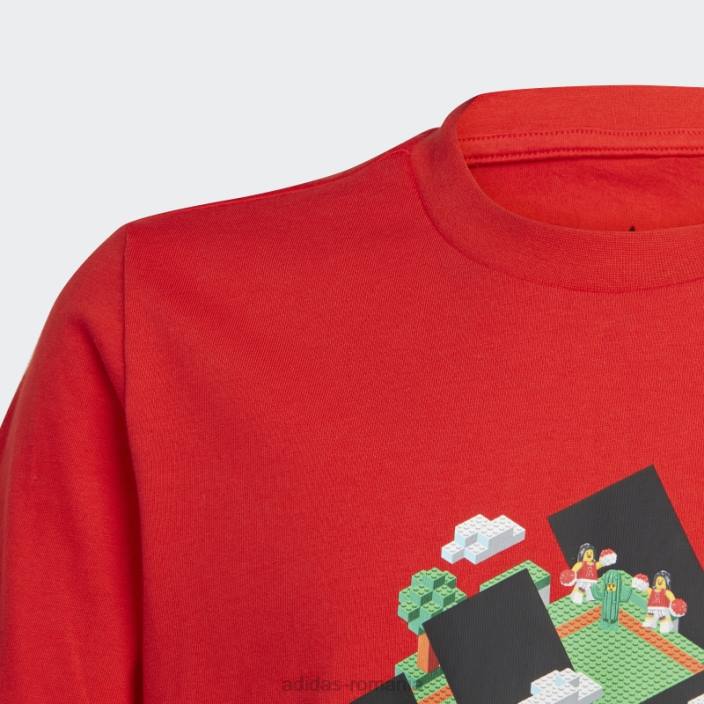 Adidas tricou grafic roșu x lego unisex roșu 2JBN3322