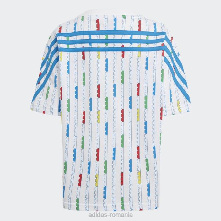 Adidas tricou lego alb x clasic fierbinte unisex alb/albastru șoc 2JBN11614