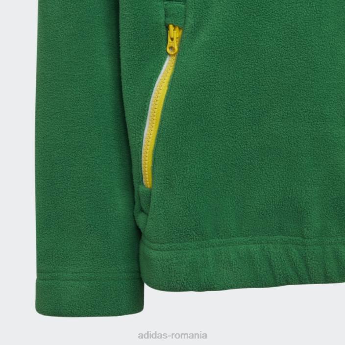 Adidas verde x clasic lego iarnă polar fleece cu glugă top de sport fierbinte unisex verde/alb/violet/galben 2JBN12031