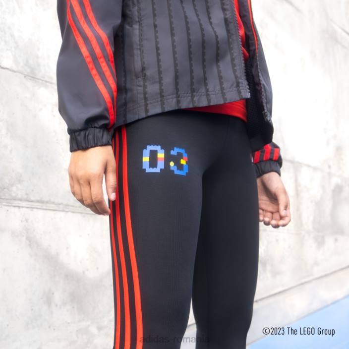 Adidas x colanti clasici lego negru fierbinte unisex negru/rosu 2JBN11606