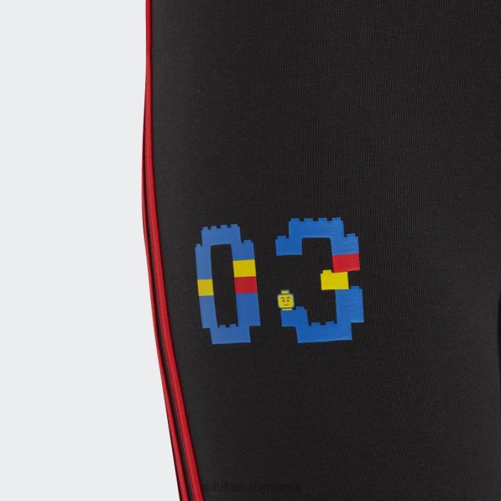 Adidas x colanti clasici lego negru fierbinte unisex negru/rosu 2JBN11606