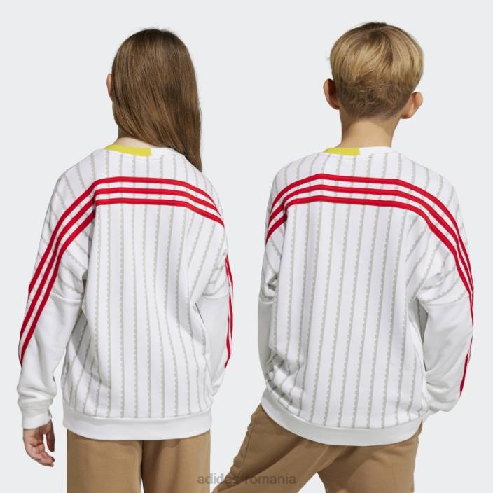 Adidas x hanorac clasic lego cu gât roșu alb fierbinte unisex alb roșu 2JBN3317