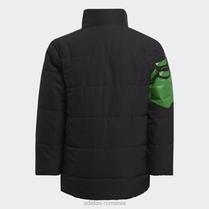 Adidas x jachetă căptușită de iarnă lego clasică neagră fierbinte unisex negru/rosu 2JBN25320