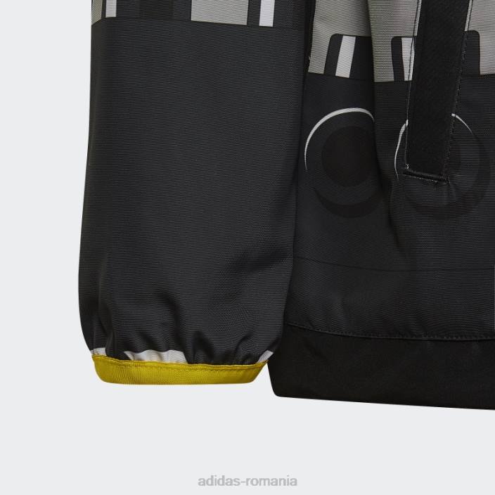 Adidas x jachetă de vânt cu jumătate de fermoar clasic lego fashion negru unisex negru/galben/alb 2JBN25318
