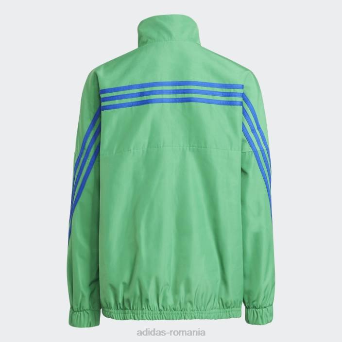Adidas x jachetă de vânt cu jumătate de fermoar clasic lego verde unisex verde albastru 2JBN18953