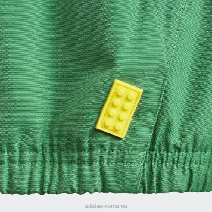 Adidas x jachetă de vânt cu jumătate de fermoar clasic lego verde unisex verde albastru 2JBN18953