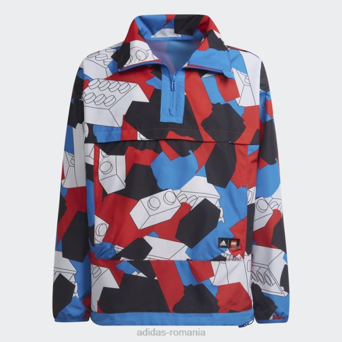 Adidas x jacket lego clasic cu jumătate de fermoar alb fierbinte unisex alb/rosu/albastru/negru 2JBN18988