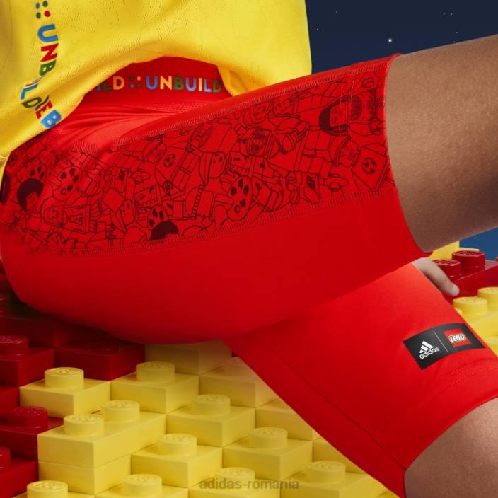 Adidas x lego play dresuri scurte roșii unisex roșu 2JBN19011