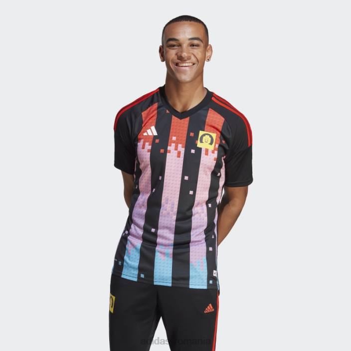 Adidas x lego tiro away tricou negru fierbinte unisex negru/portocaliu îndrăzneț 2JBN6172