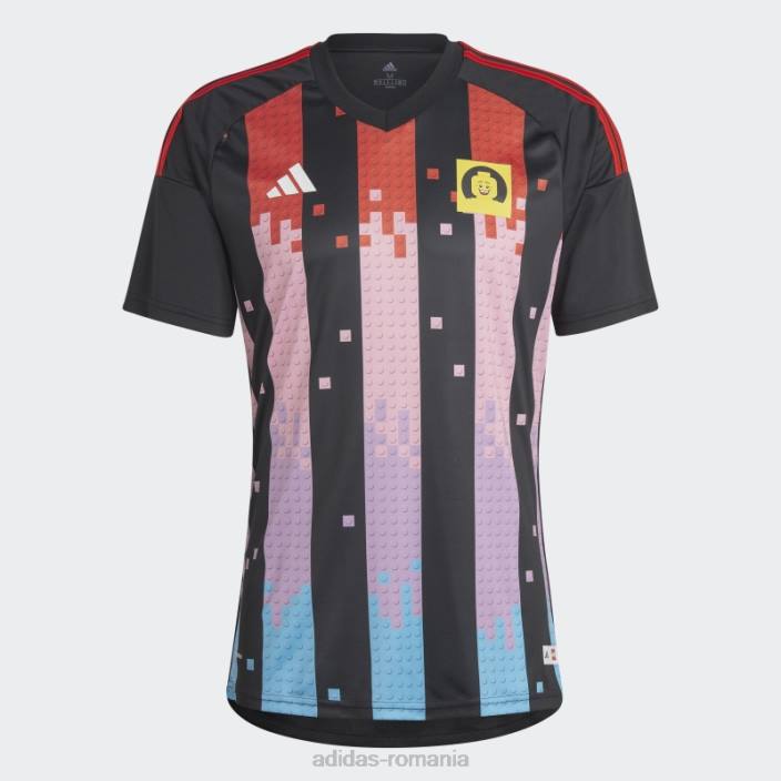 Adidas x lego tiro away tricou negru fierbinte unisex negru/portocaliu îndrăzneț 2JBN6172
