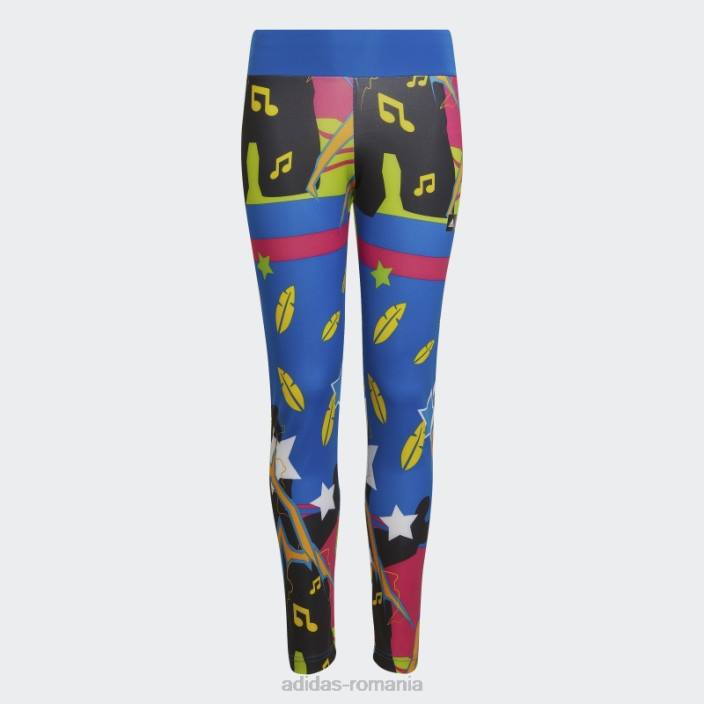 Adidas x lego vidiyo colanti albastru fierbinte unisex albastru/auriu/galben 2JBN18908