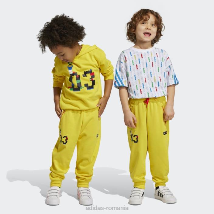 Adidas x pantaloni clasici lego galben moda unisex galben rosu 2JBN11607