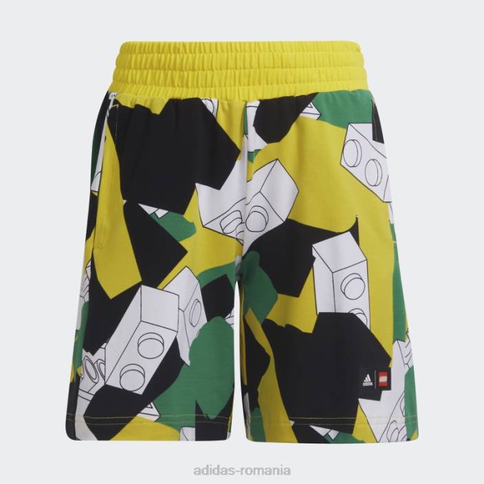 Adidas x pantaloni scurți clasici lego fashion alb unisex alb/galben/verde/negru 2JBN19017
