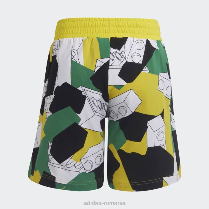 Adidas x pantaloni scurți clasici lego fashion alb unisex alb/galben/verde/negru 2JBN19017