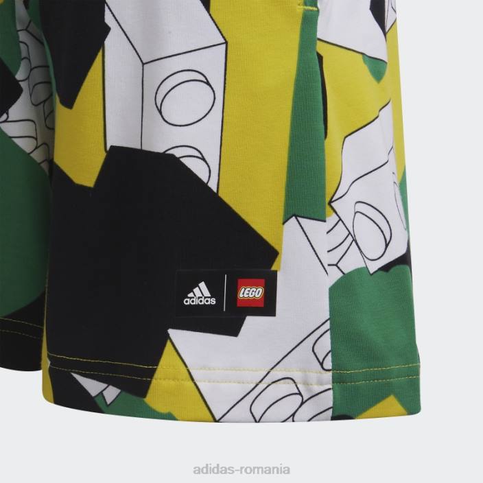 Adidas x pantaloni scurți clasici lego fashion alb unisex alb/galben/verde/negru 2JBN19017