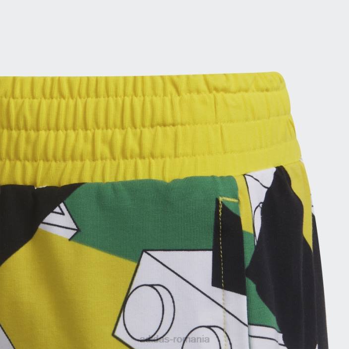Adidas x pantaloni scurți clasici lego fashion alb unisex alb/galben/verde/negru 2JBN19017