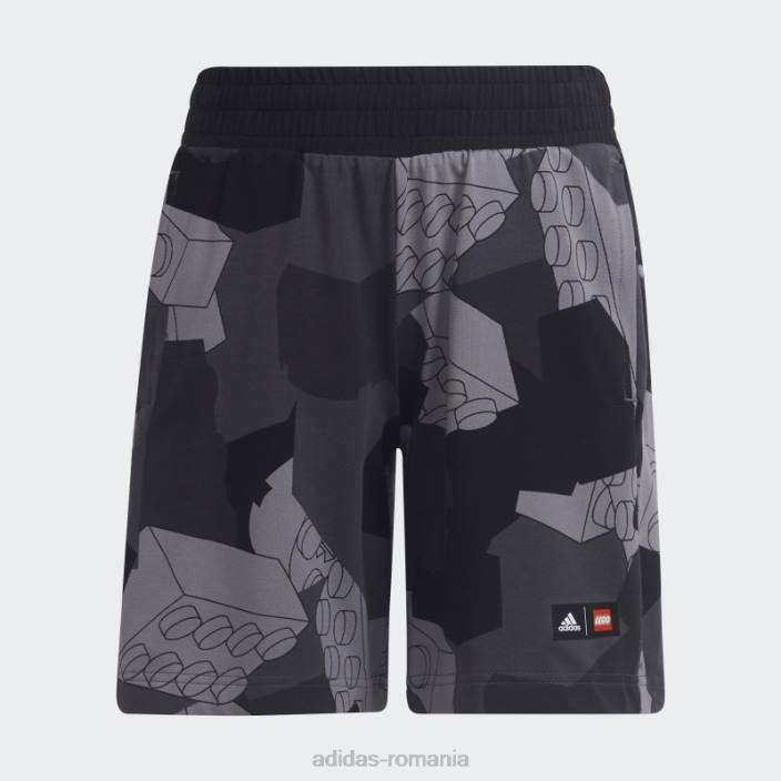 Adidas x pantaloni scurți clasici lego gri unisex gri/carbon/negru 2JBN19088
