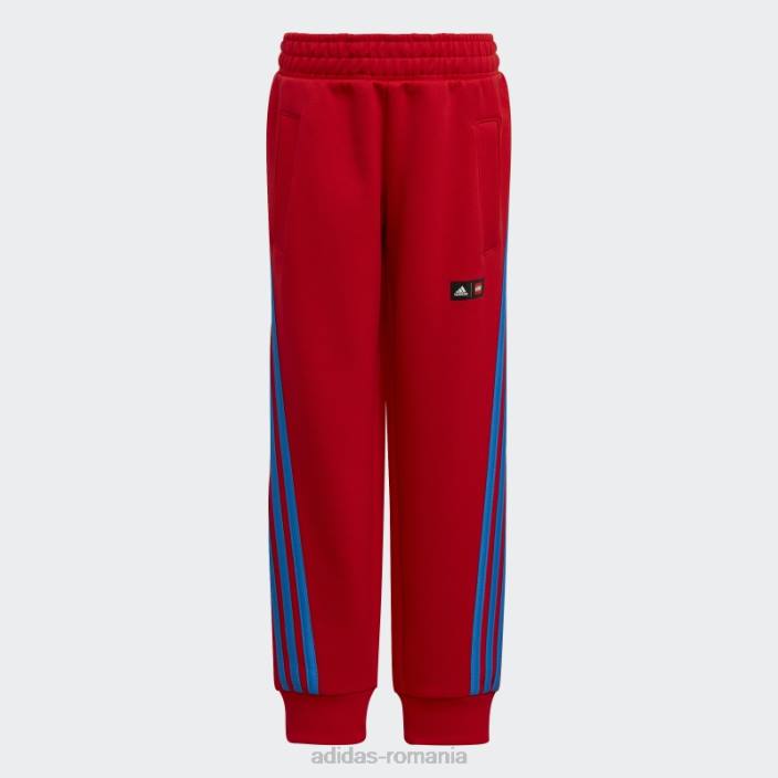 Adidas x set clasic de hanorac și pantaloni lego crew red hot unisex rosu albastru 2JBN11960