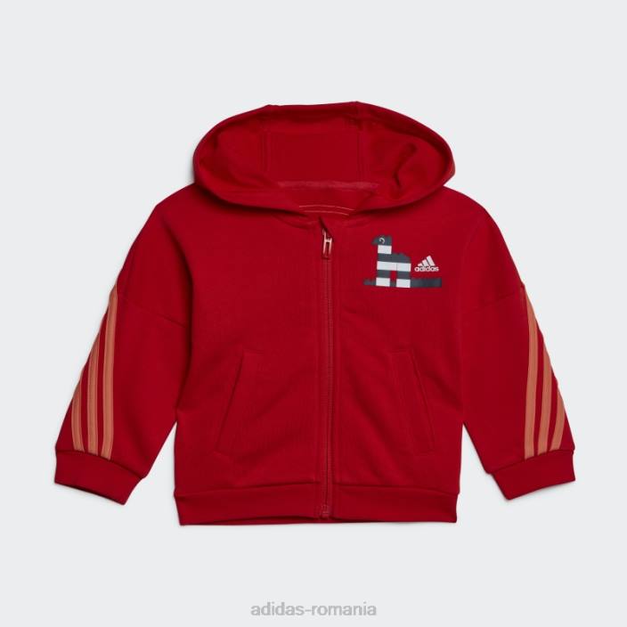 Adidas x set clasic de jachetă și pantaloni lego roșu de modă unisex Coral rosu 2JBN11722
